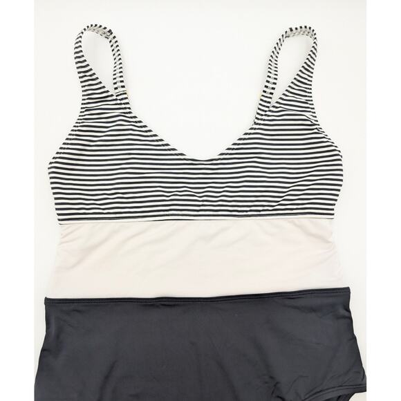 Bleu Rod Beattie Women's The Line Colorblock Striped One Piece Swimsuit Size 8 - Picture 3 of 9